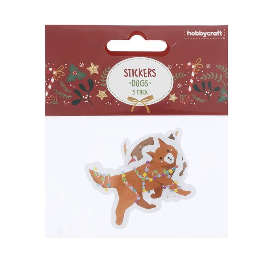 Christmas Puppy Stickers 3 Pack image number 3