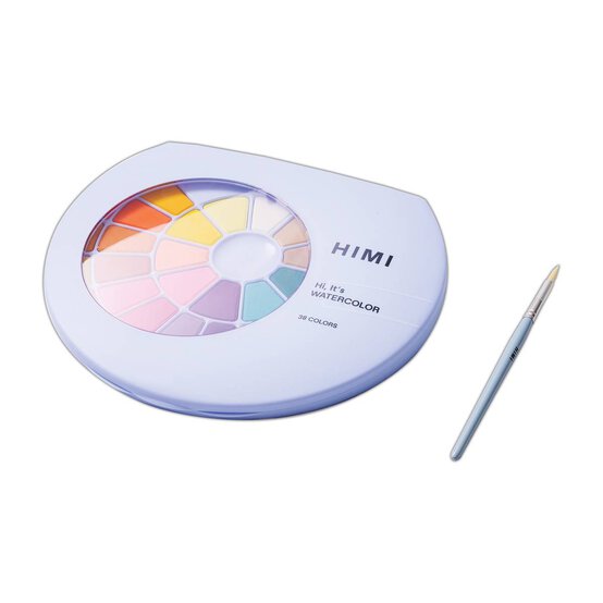 HIMI Blue Solid Watercolour Pan Set 38 Pack image number 4
