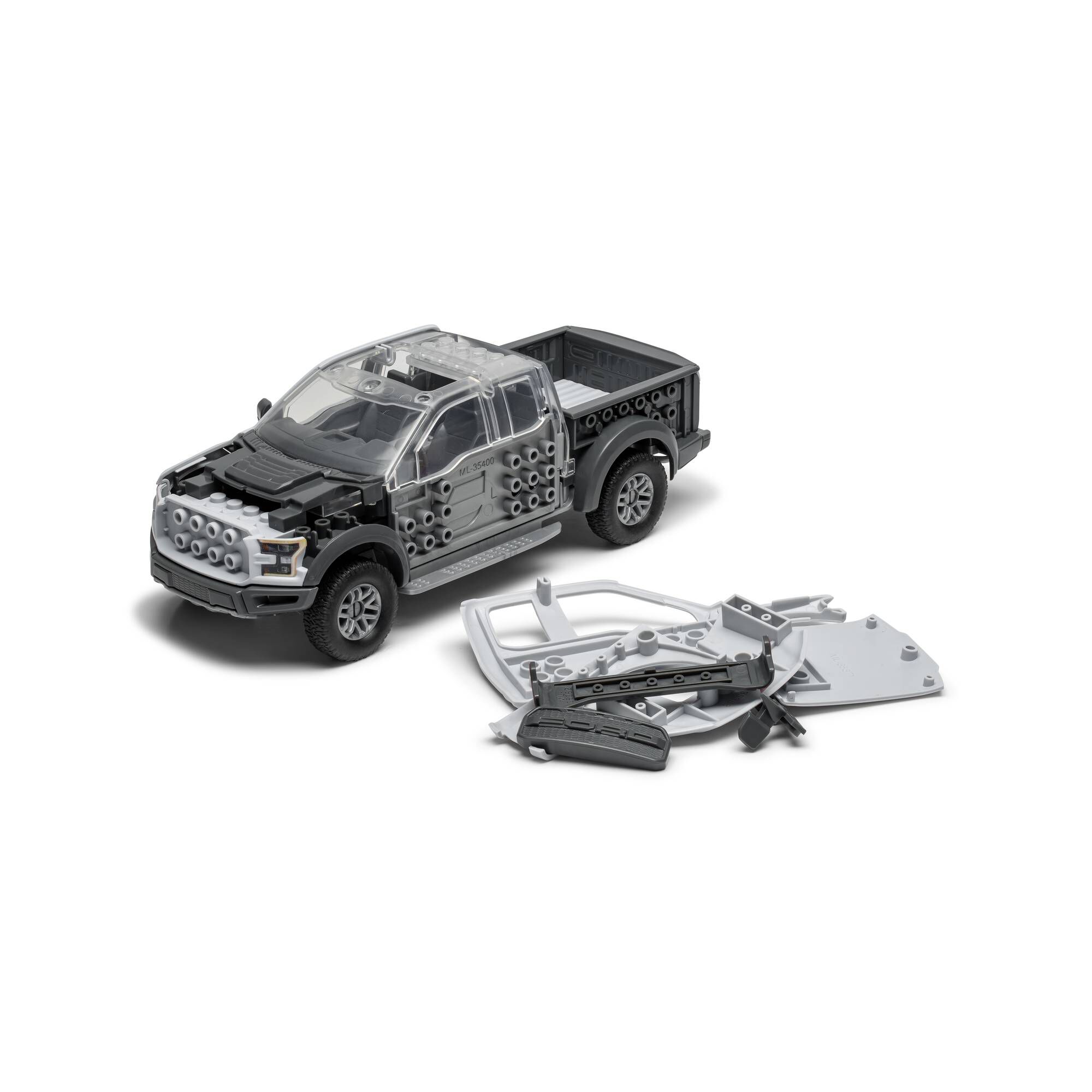 Ford Raptor Model Kit Airfix Quickbuild Grey Ford F-150 Raptor Model Kit | Hobbycraft