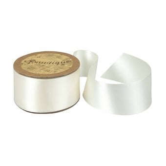 Ivory Double-Faced Satin Ribbon 36mm x 5m