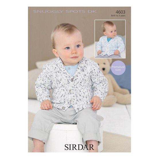 Sirdar Snuggly Spots DK Cardigan Digital Pattern 4603 image number 1