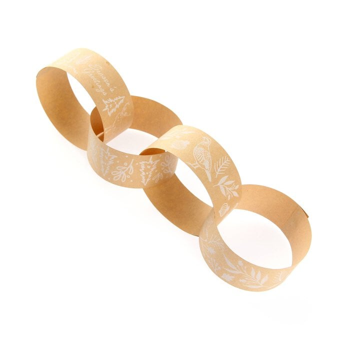 Kraft Bird and Foliage Paper Chains 90 Pack image number 1