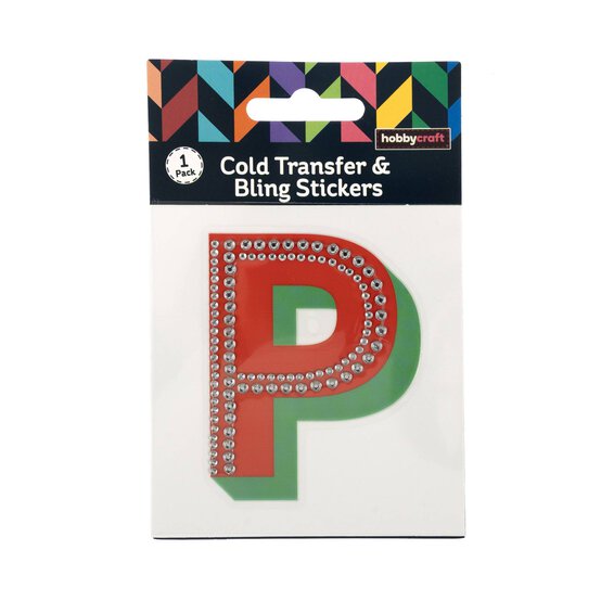 Cold Transfer and Bling Letter P Sticker Set image number 1