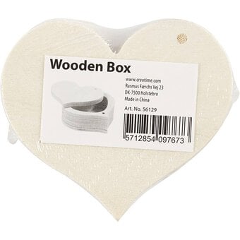 Wooden Heart Box 9cm x 4cm image number 4