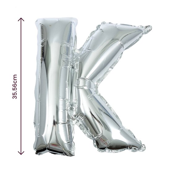 Silver Foil Letter K Balloon image number 2