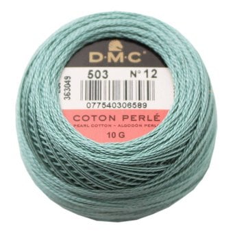 DMC Green Pearl Cotton Thread on a Ball 120m (503)