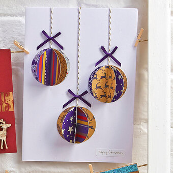 How to Make a Christmas Bauble Card