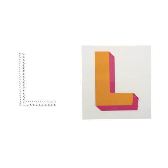 Cold Transfer and Bling Letter L Sticker Set image number 3