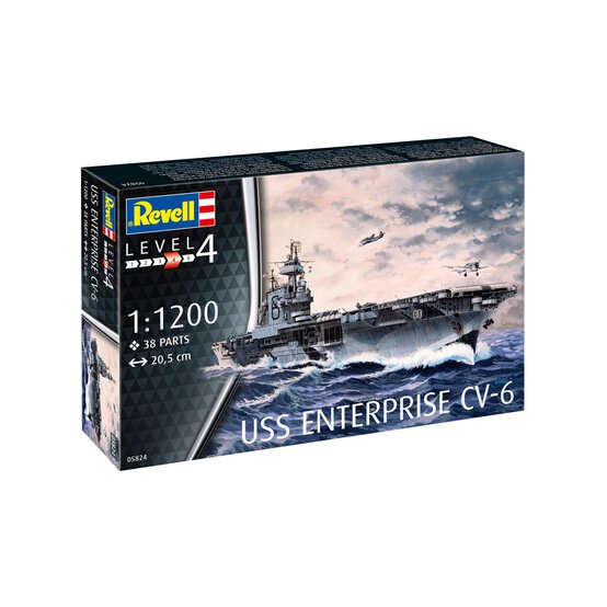 Revell USS Enterprise CV-6 Model Kit 1:1200 image number 1