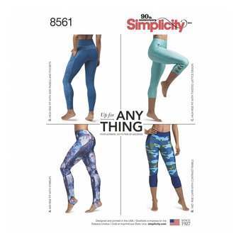 Simplicity Women’s Leggings Sewing Pattern 8561 (XS-XL)