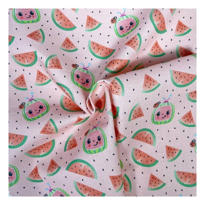 Cocomelon Watermelon Logo Cotton Fabric by the Metre image number 1