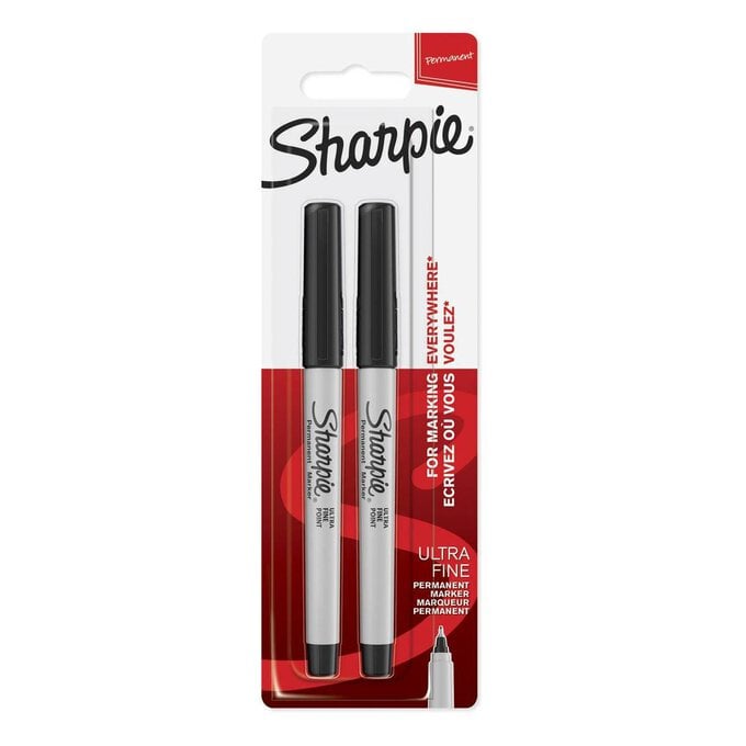 Sharpie Black Ultra Fine Point Permanent Marker Set 2 Pack