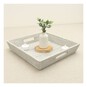 White Wash Wooden Tray 26cm x 26cm x 5cm image number 2