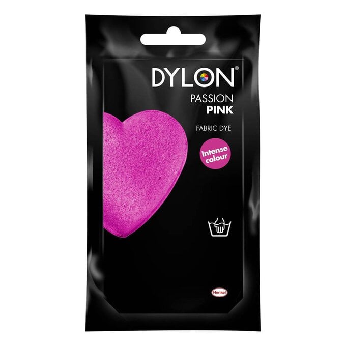 Dylon Passion Pink Hand Wash Fabric Dye 50g image number 1