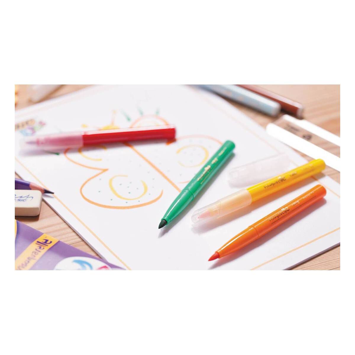 BIC Kids Visaquarelle Felt Pens 10 Pack Hobbycraft