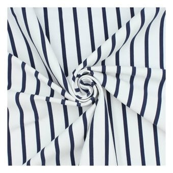 Breton Stripe Cotton Spandex Jersey Fabric by the Metre