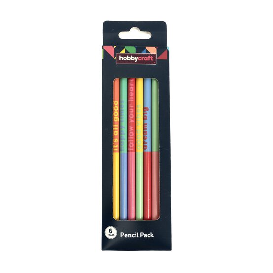 Bright Slogan Pencils 6 Pack image number 3