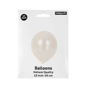 Linen White Latex Balloons 10 Pack image number 3