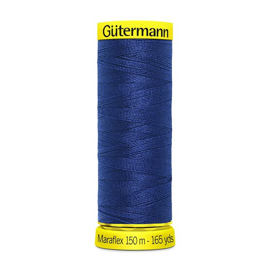 Gutermann Navy Maraflex Stretchy Sewing Thread 150m (232) image number 1