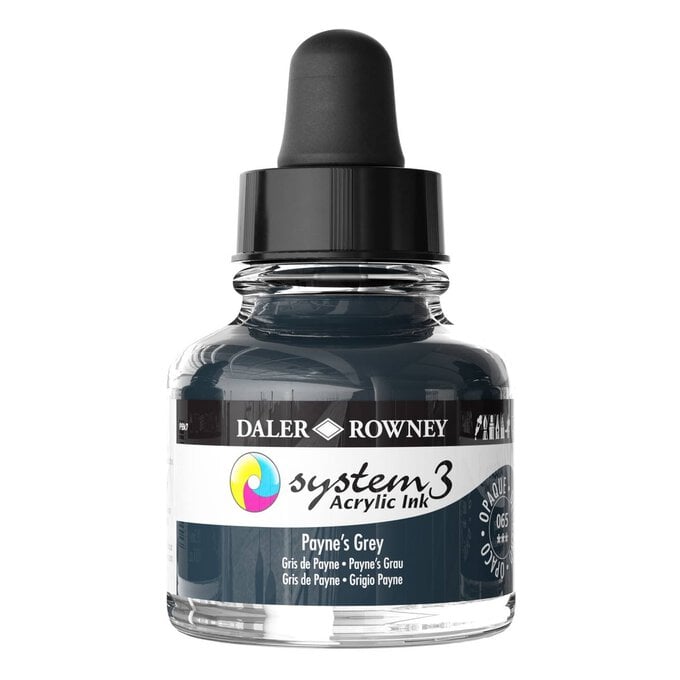 Daler-Rowney System3 Paynes Grey Acrylic Ink 29.5ml image number 1