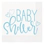 Blue Hearts Baby Shower Napkins 16 Pack image number 1