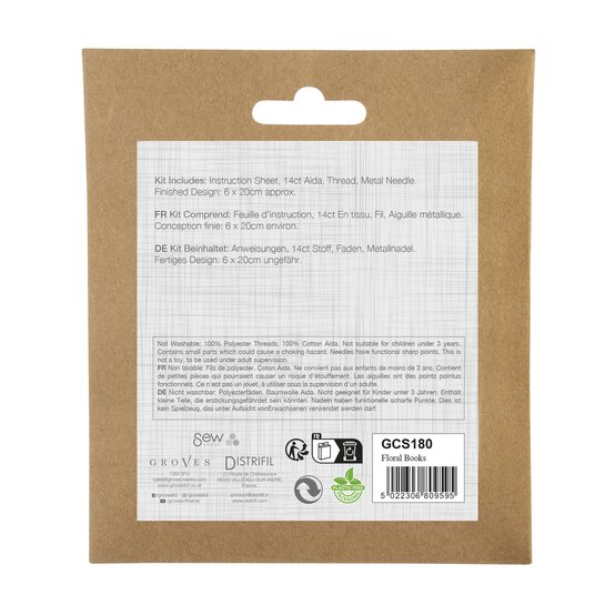 Trimits Floral Books Cross Stitch Bookmark Kit image number 5