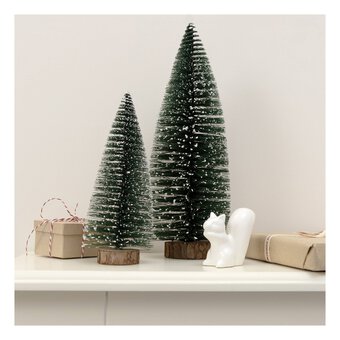 Frosted Green Bottle Brush Tree 30.5cm