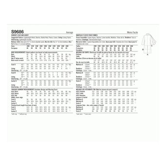 Simplicity Women's Coats Sewing Pattern S9686 (W3 30W-38W)