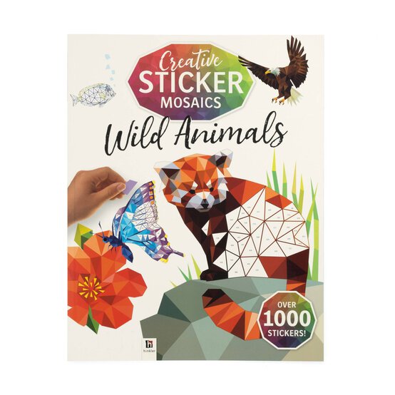 Hinkler Kids Wild Animals Creative Sticker Mosaics Book 31X24x0.5cm