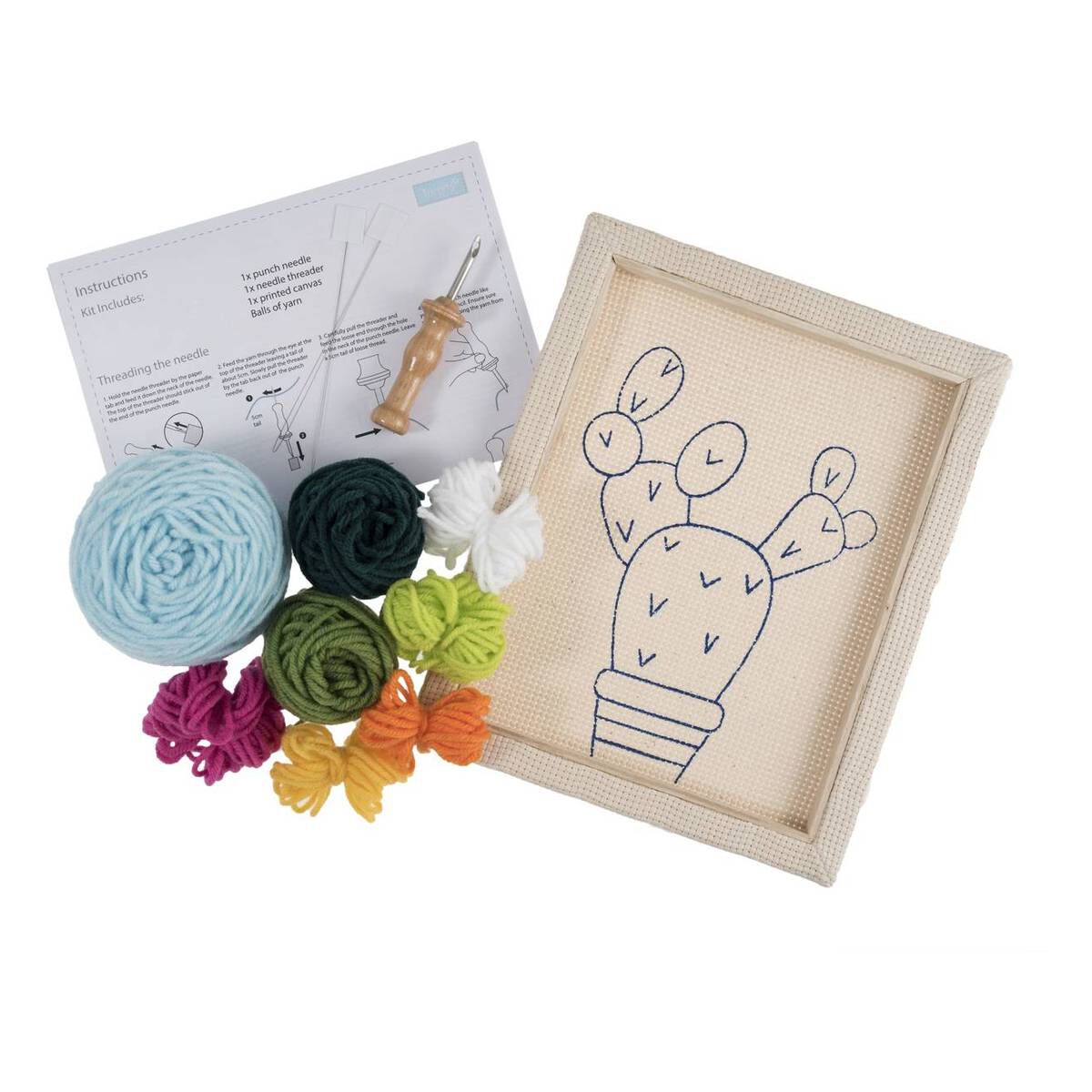 Cactus Punch Needle Kit Hobbycraft
