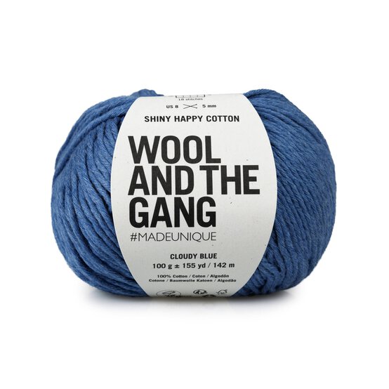 Wool and the Gang Cloudy Blue Shiny Happy Cotton 100g image number 4