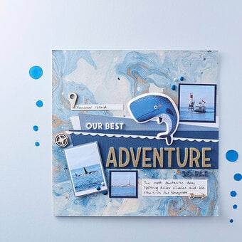 How to Make a Whale-themed Scrapbook Layout