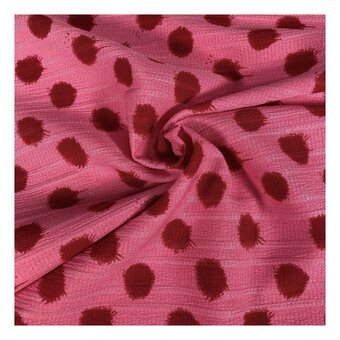 Pink Ink Spot Fabric by the Metre