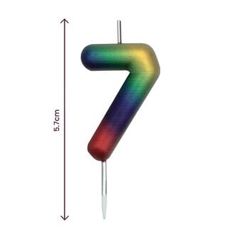 Whisk Metallic Rainbow Number 7 Candle image number 5