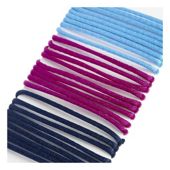 Blue and Purple Satin Cord 1m 3 Pack image number 2