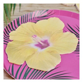 Ginger Ray Tropical Flower Napkins 16 Pack image number 2