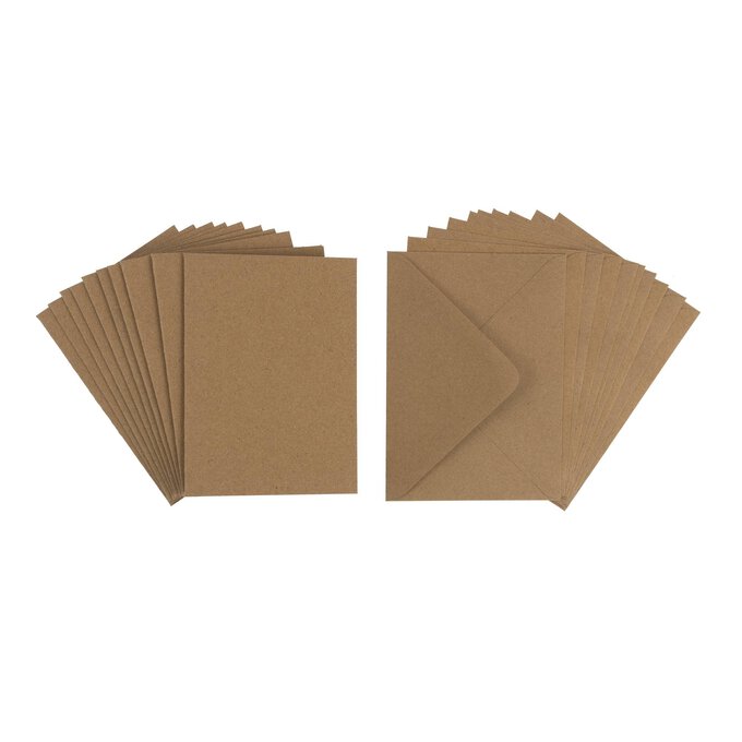 Papermania Kraft Cards and Envelopes A6 10 Pack image number 1