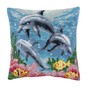 Trimits Dolphins Cross Stitch Cushion Kit 40cm x 40cm image number 2