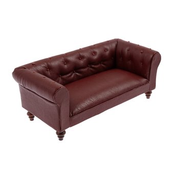 Doll&rsquo;s House Classic Red Chesterfield Sofa 