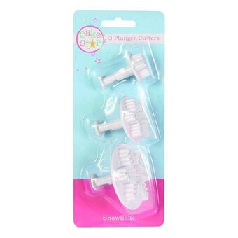 Cake Star Snowflake Plunger Cutters 3 Pack image number 2