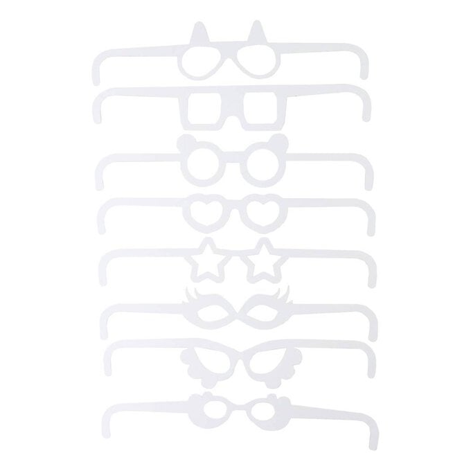 Colour-In Paper Glasses 16 Pack image number 1