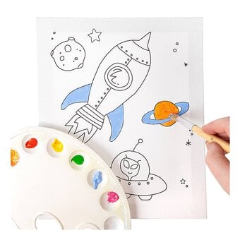 Space Rocket Colour-in Canvas image number 3