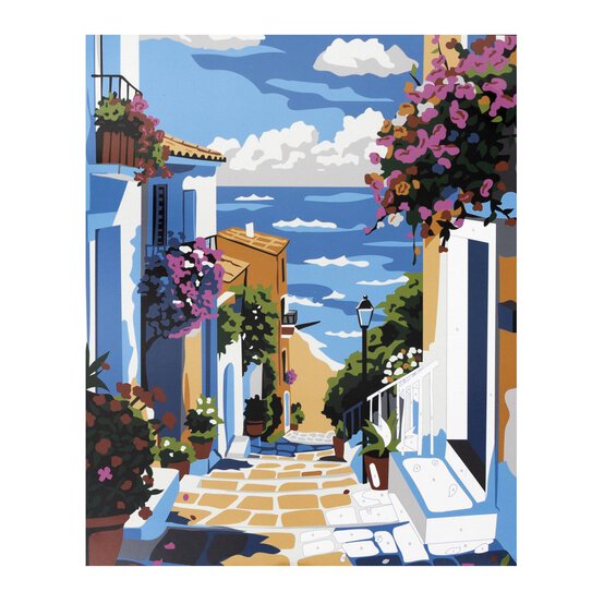 Mediterranean Town Paint by Numbers image number 2