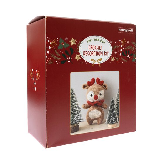 Make Your Own Crochet Reindeer Decoration Kit image number 4