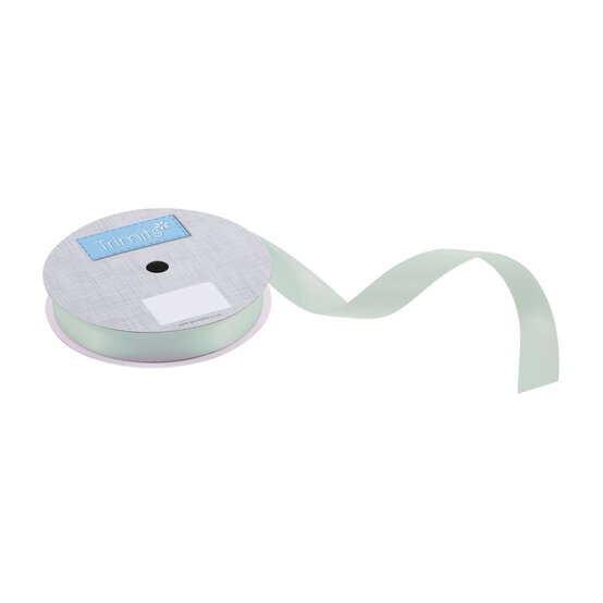Trimits Aqua Double-Faced Satin Ribbon by the Metre 15mm image number 1
