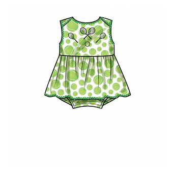 Simplicity Baby Romper Sewing Pattern S9557 (XXS-L) image number 4