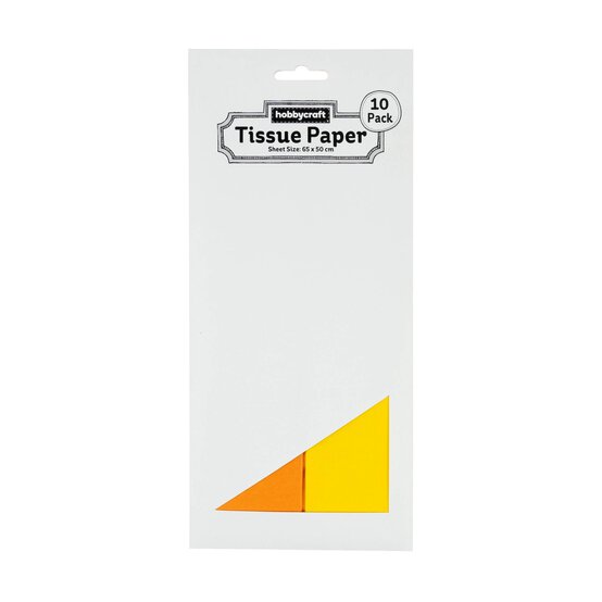 Orange and Yellow Tissue Paper 65cm x 50cm 10 Pack image number 3