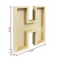 Wooden Fillable Letter H 22cm image number 4