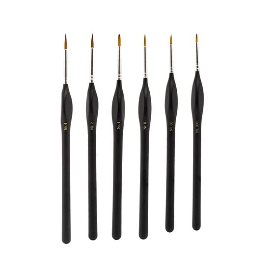 Modelcraft Fine Quality Synthetic Brush Set 6 Pack  image number 1