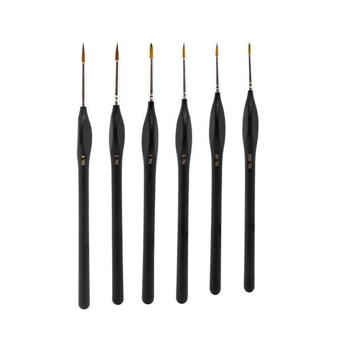 Modelcraft Fine Quality Synthetic Brush Set 6 Pack  image number 1